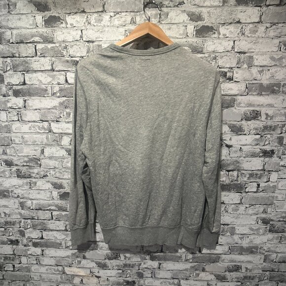 EUC J.Crew Men's Pullover Washed Grey Pocket Crew French Terry Size Medium - Picture 7 of 14